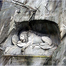스위스 빈사의 사자상 관광지 이미지