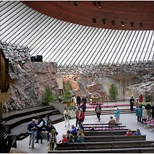 핀란드 암석교회 관광지 이미지
